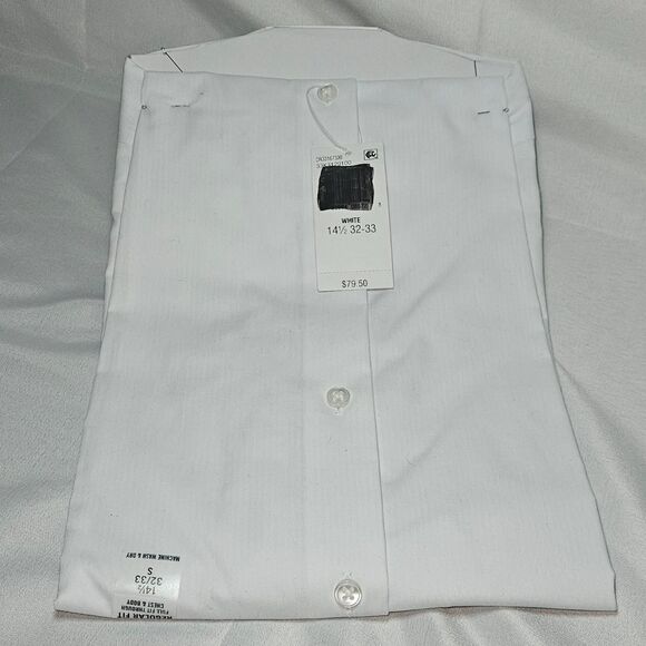 Calvin Klein Steel+ Regular Fit Dress Shirt – White – Size Small (14.5 / 32-33) - Picture 4 of 6